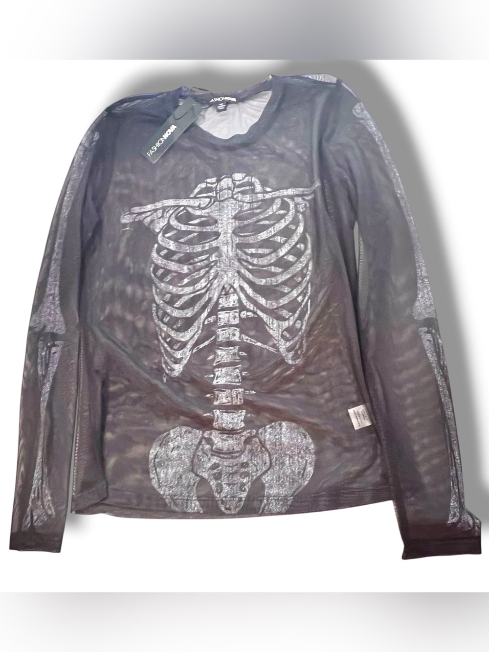 Sexy Darkness Avant Garde Tattoo Punk Emo Mesh Top Blouse XL WhimsyGoth Goth NWT
